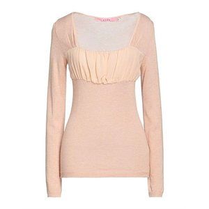 NWT New $260 Kaos Wool Blend Silk Knit Blush Sweater Size S Made in Italy